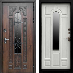 Входная дверь Termo-Door Лацио Дуб - Черный Короб Изнутри Лиственница