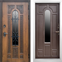 Входная дверь Termo-Door Лацио Орех - Белый Короб Изнутри Венге