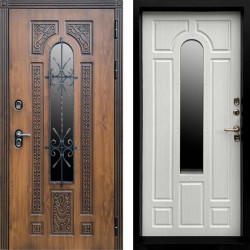 Входная дверь Termo-Door Лацио Орех - Черный Короб Изнутри Лиственница