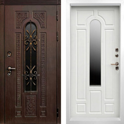 Входная дверь Termo-Door Лацио Венге - Белый Короб Изнутри Белый софт