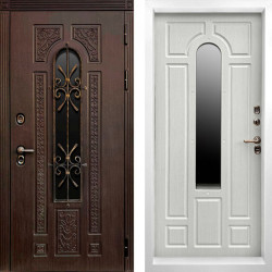 Входная дверь Termo-Door Лацио Венге - Белый Короб Изнутри Лиственница