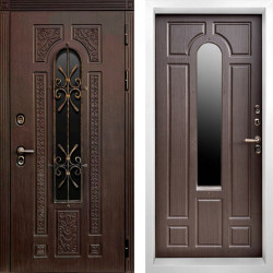 Входная дверь Termo-Door Лацио Венге - Белый Короб Изнутри Венге