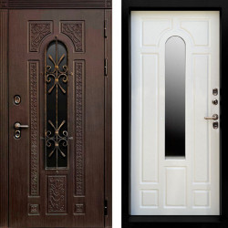 Входная дверь Termo-Door Лацио Венге - Черный Короб Изнутри Бежевый матовый