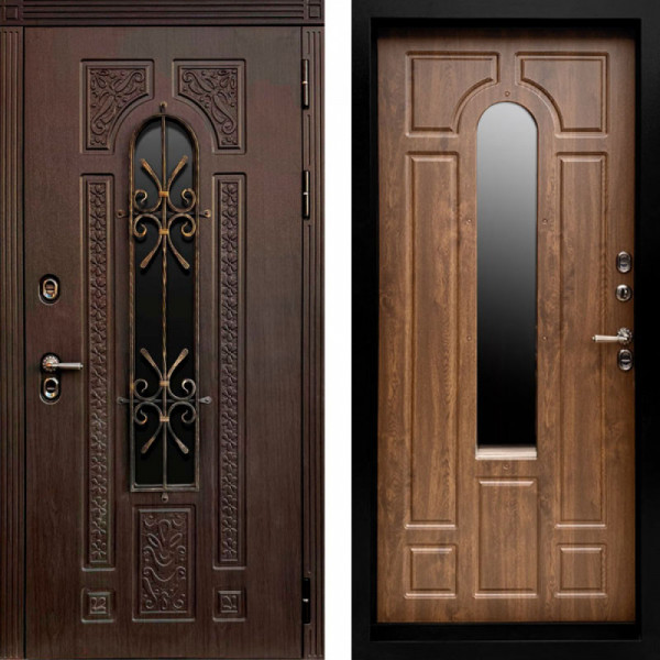 Входная дверь Termo-Door Лацио Венге - Черный Короб Изнутри Дуб