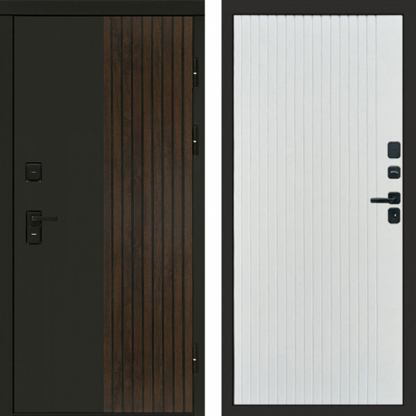 Входная дверь Termo-Door Премиум Форт Дуб - Flat Белый софт