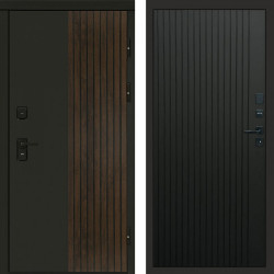 Входная дверь Termo-Door Премиум Форт Дуб - Flat Черный кварц