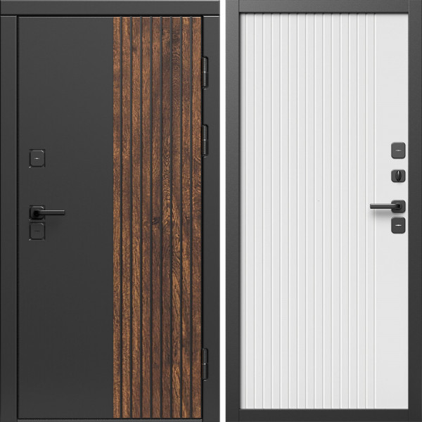 Входная дверь Termo-Door Премиум Форт Дуб - Флэт Белый софт