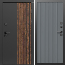 Входная дверь Termo-Door Премиум Форт Дуб - Флэт Grey софт