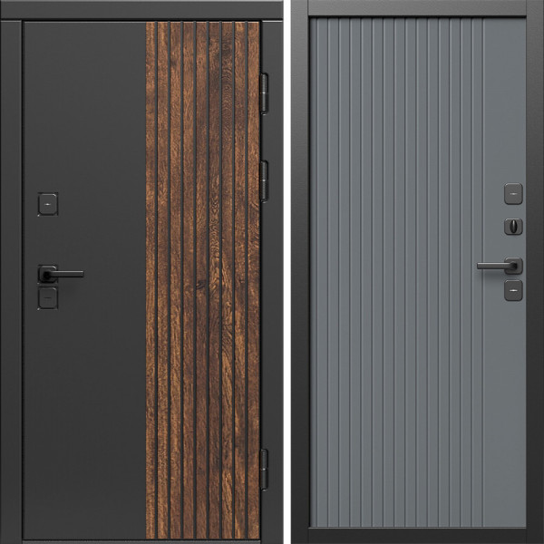 Входная дверь Termo-Door Премиум Форт Дуб - Флэт Grey софт
