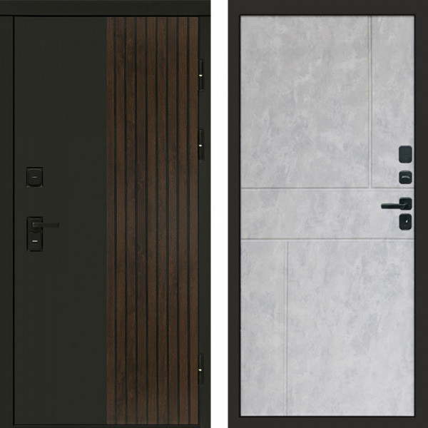 Входная дверь Termo-Door Премиум Форт Дуб - Горизонт бетон светлый