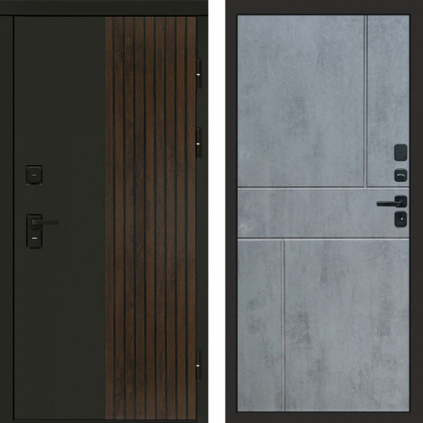 Входная дверь Termo-Door Премиум Форт Дуб - Горизонт бетон темный