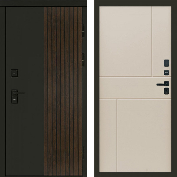 Входная дверь Termo-Door Премиум Форт Дуб - Горизонт Слоновая кость