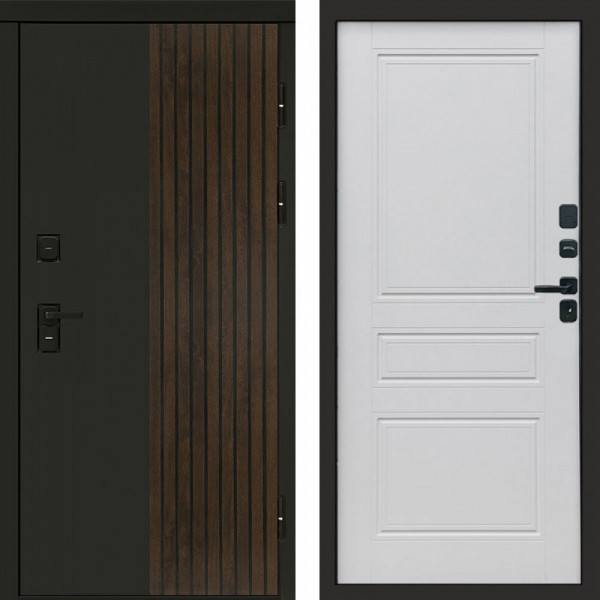 Входная дверь Termo-Door Премиум Форт Дуб - Классика белый матовый