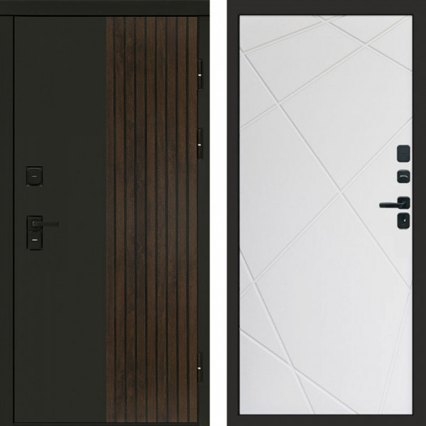 Входная дверь Termo-Door Премиум Форт Дуб - Лучи белый