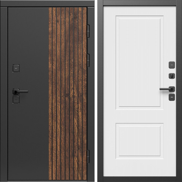 Входная дверь Termo-Door Премиум Форт Дуб - Нео Классика Белый Софт