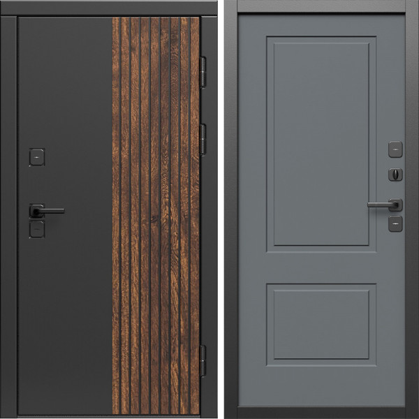 Входная дверь Termo-Door Премиум Форт Дуб - Нео Классика Грей Софт