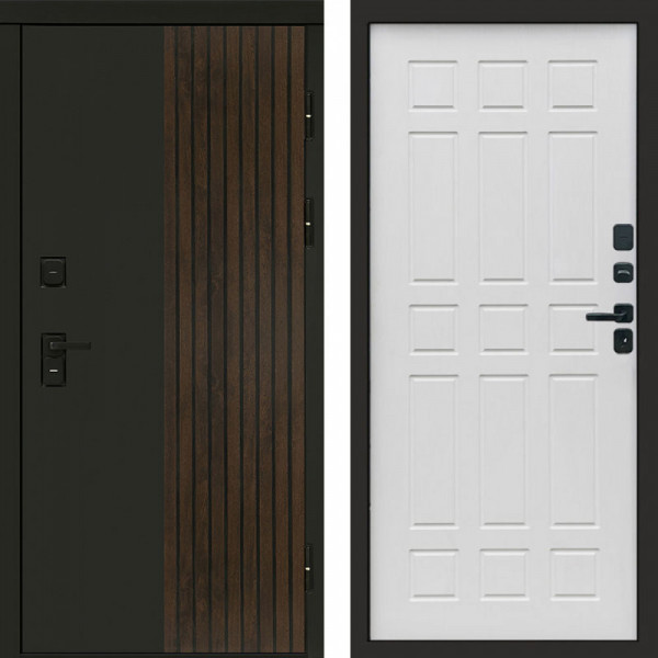 Входная дверь Termo-Door Премиум Форт Дуб - Спарта белое дерево