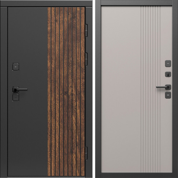 Входная дверь Termo-Door Премиум Форт Дуб - Страйп Капучино