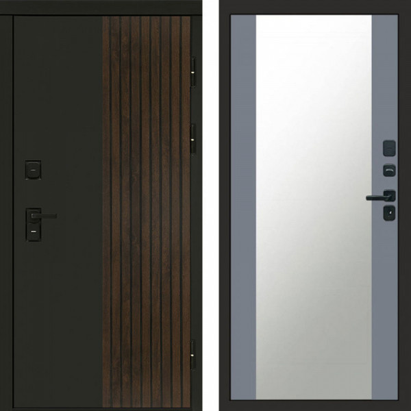 Входная дверь Termo-Door Премиум Форт Дуб - Зеркало Grey Софт