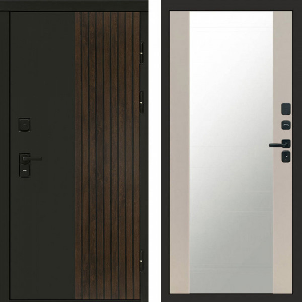 Входная дверь Termo-Door Премиум Форт Дуб - Зеркало Слоновая кость