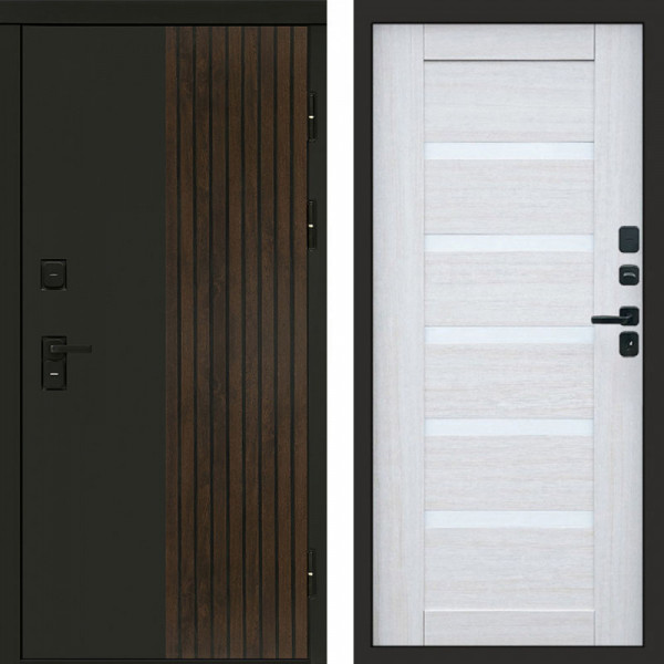 Входная дверь Termo-Door Премиум Форт Дуб - Зеркало Триумф Царга лиственница 4500 / 5500