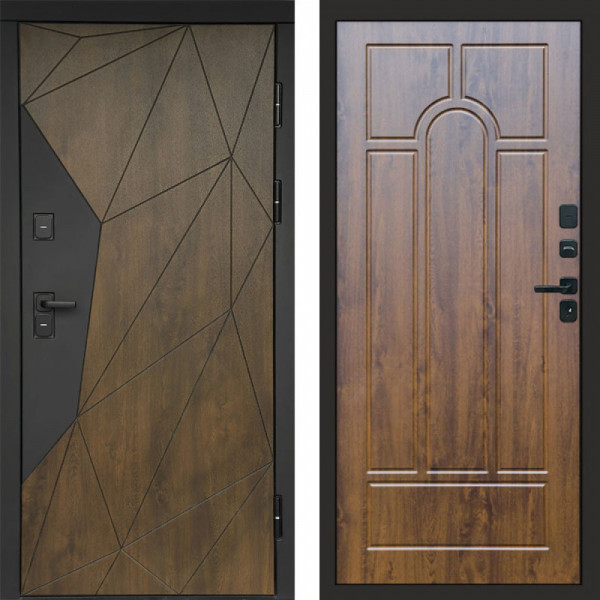 Входная дверь Termo-Door Премиум Геометрия Дуб - Арка дуб