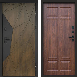 Входная дверь Termo-Door Премиум Геометрия Дуб - Без серии Орех премиум