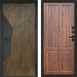 Входная дверь Termo-Door Премиум Геометрия Дуб - Без серии Орех стандарт