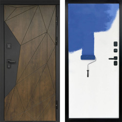 Входная дверь Termo-Door Премиум Геометрия Дуб - Гладкая Панель Под Покраску Под покраску (грунт)