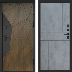 Входная дверь Termo-Door Премиум Геометрия Дуб - Горизонт бетон темный