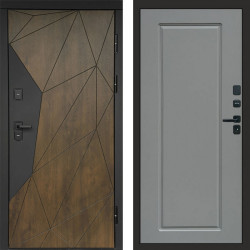 Входная дверь Termo-Door Премиум Геометрия Дуб - Гранд Grey софт