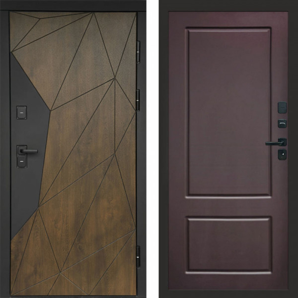 Входная дверь Termo-Door Премиум Геометрия Дуб - Марсель Шоколад