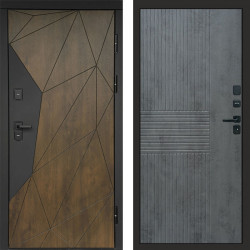 Входная дверь Termo-Door Премиум Геометрия Дуб - Мастино Бетон темный