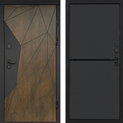 Входная дверь Termo-Door Премиум Геометрия Дуб - Нео Графит