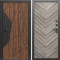 Входная дверь Termo-Door Премиум Геометрия Дуб - Плаза Елочка Серая