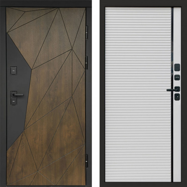 Входная дверь Termo-Door Премиум Геометрия Дуб - Porte white