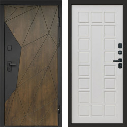 Входная дверь Termo-Door Премиум Геометрия Дуб - Престиж бежевый матовый