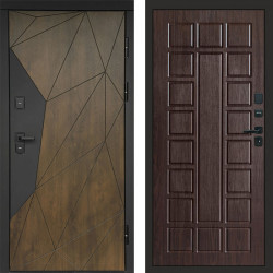 Входная дверь Termo-Door Премиум Геометрия Дуб - Престиж венге