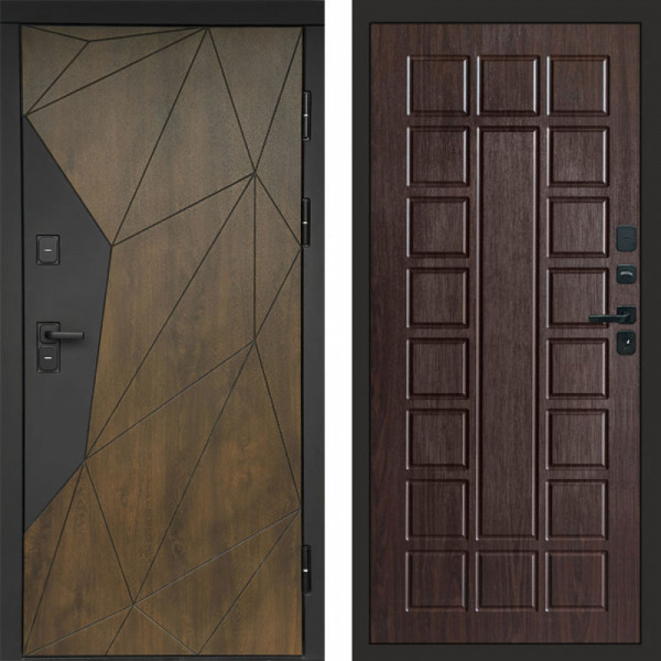 Входная дверь Termo-Door Премиум Геометрия Дуб - Престиж венге