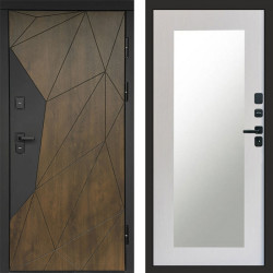 Входная дверь Termo-Door Премиум Геометрия Дуб - Зеркало Триумф лиственница