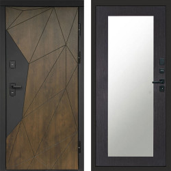 Входная дверь Termo-Door Премиум Геометрия Дуб - Зеркало Триумф венге