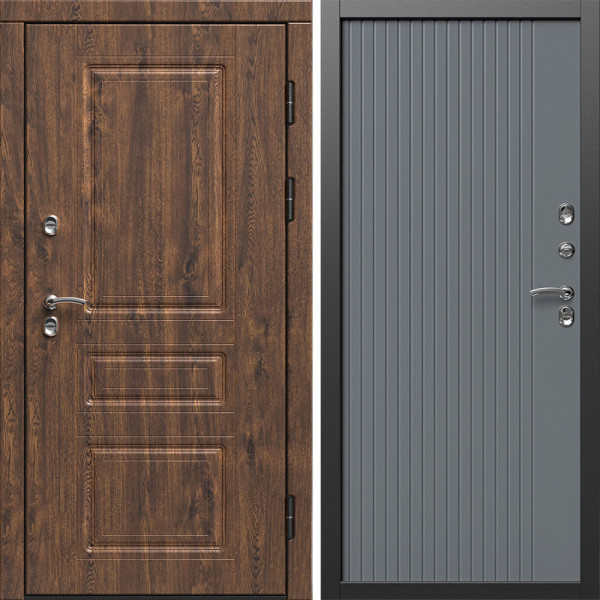 Входная дверь Termo-Door Премиум Орегон Дуб - Флэт Grey софт