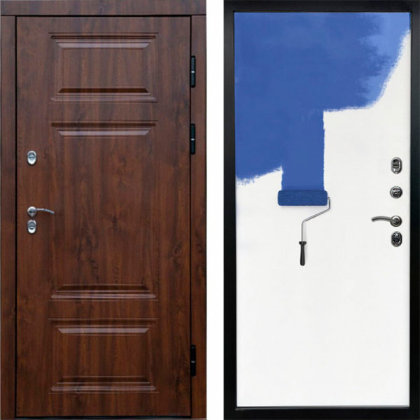 Входная дверь Termo-Door Премиум Орегон Дуб - Гладкая Панель Под Покраску Под покраску (грунт)