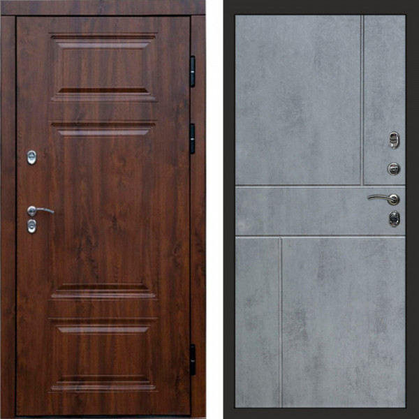 Входная дверь Termo-Door Премиум Орегон Дуб - Горизонт бетон темный