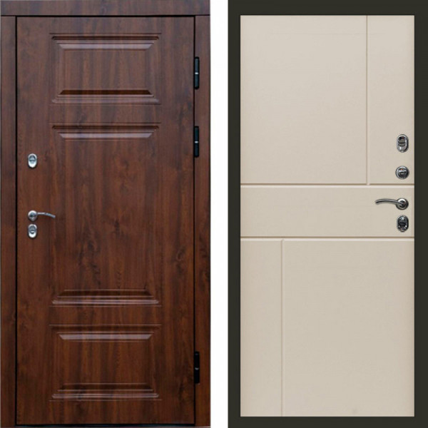 Входная дверь Termo-Door Премиум Орегон Дуб - Горизонт Слоновая кость