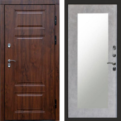 Входная дверь Termo-Door Премиум Орегон Дуб - Зеркало Триумф бетон светлый