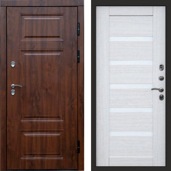 Входная дверь Termo-Door Премиум Орегон Дуб - Зеркало Триумф Царга лиственница 4500 / 5500