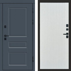 Входная дверь Termo-Door Премиум Орегон Графит - Flat Белый софт