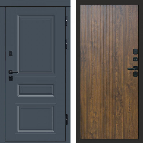 Входная дверь Termo-Door Премиум Орегон Графит - Flat Дуб