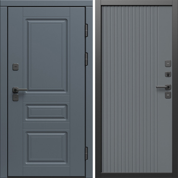 Входная дверь Termo-Door Премиум Орегон Графит - Флэт Grey софт